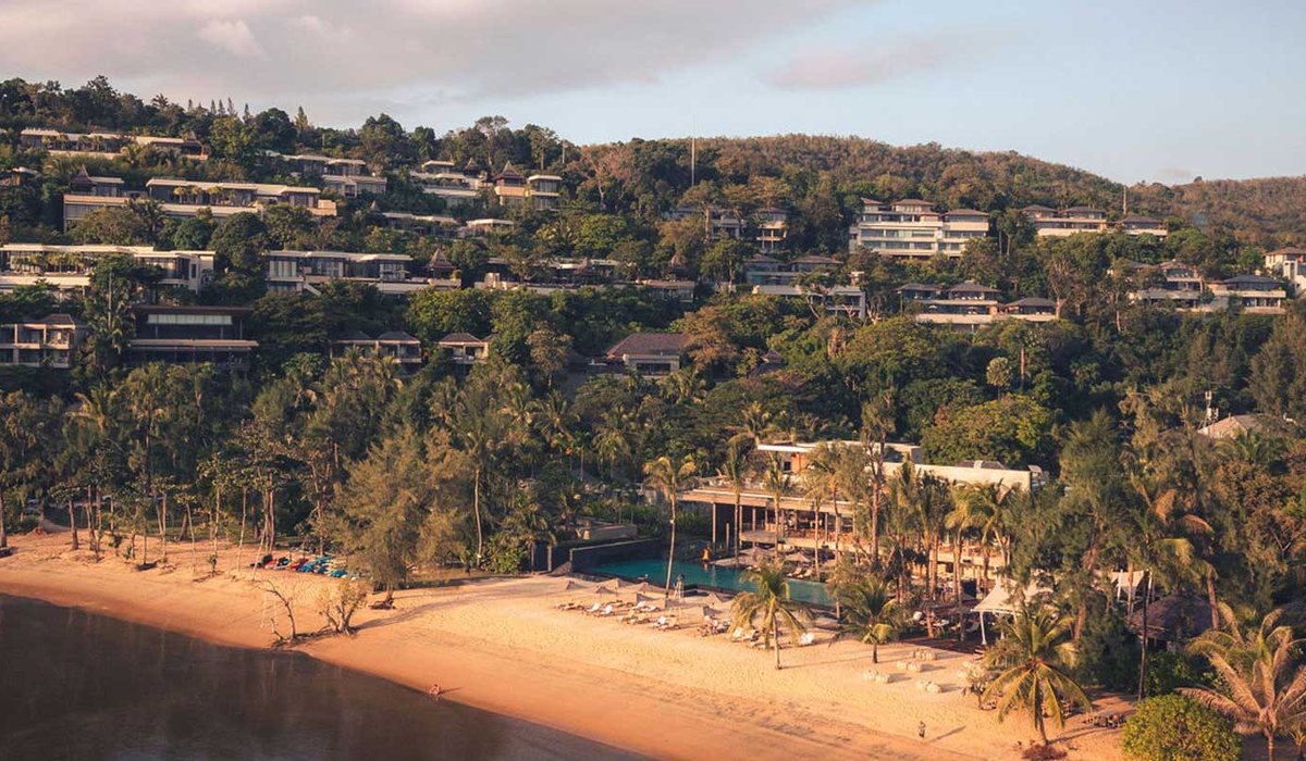 Layan Bay on Phuket's northwest coast — beach and hillside residences